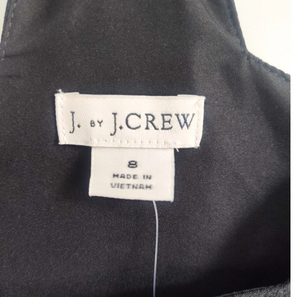 New J. Crew Camisole Top 8 Scalloped Cami Spaghetti‎ Strap Racerback Black NWT